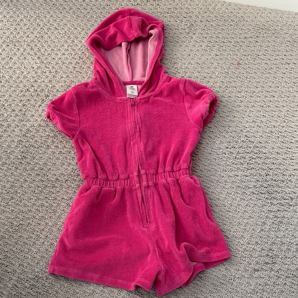 Pink Hooded Romper
